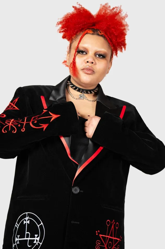 Women Velvet Killstar Beelzebub Jacket