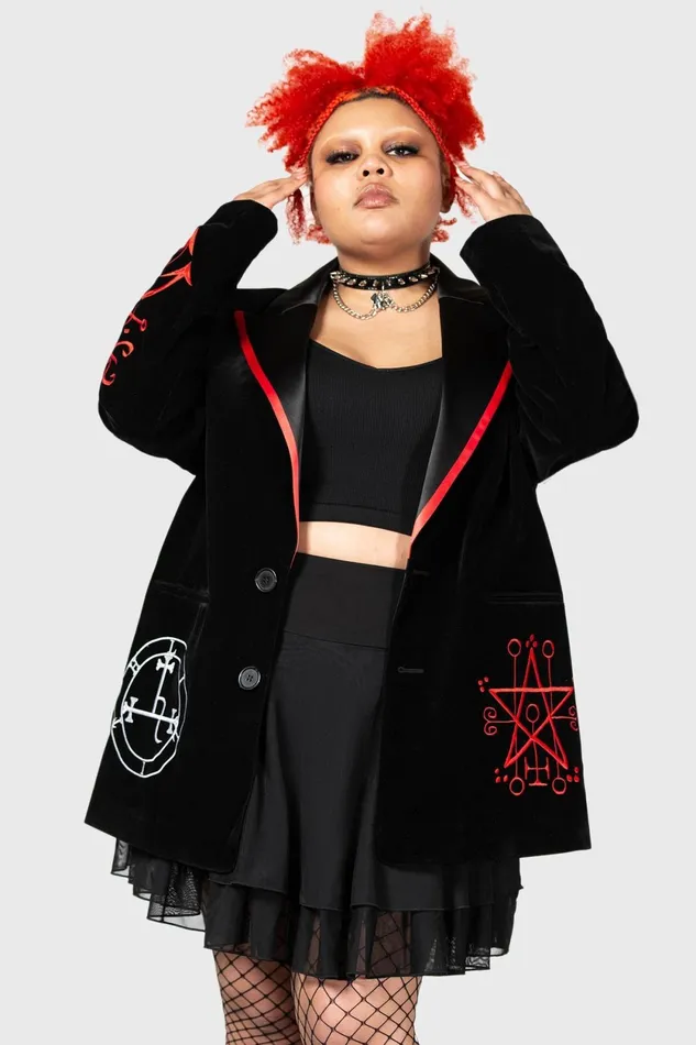 Women Velvet Killstar Beelzebub Jacket