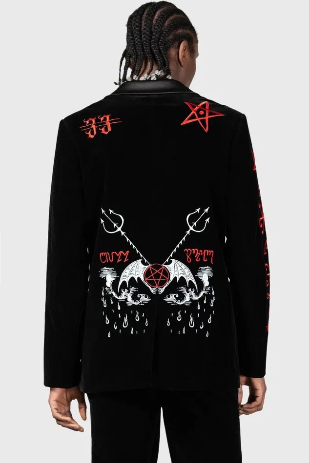 Women Velvet Killstar Beelzebub Jacket