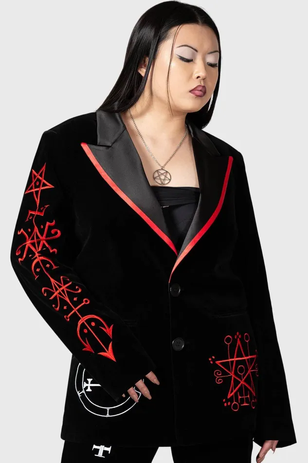 Women Velvet Killstar Beelzebub Jacket