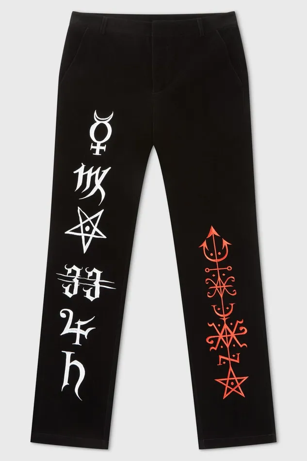 Women Velvet Killstar Enthroned Suit Trousers