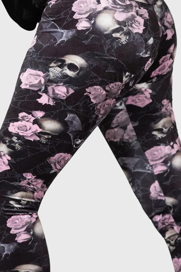 Women Velvet Killstar Hematite Leggings BLACKPINK