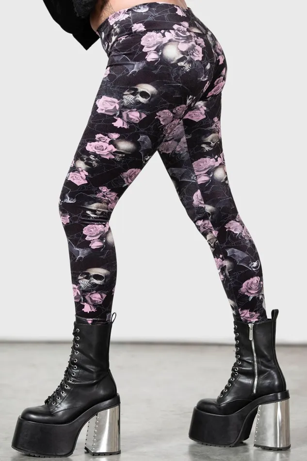 Women Velvet Killstar Hematite Leggings BLACKPINK