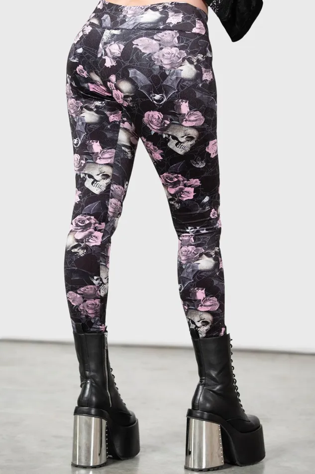 Women Velvet Killstar Hematite Leggings BLACKPINK
