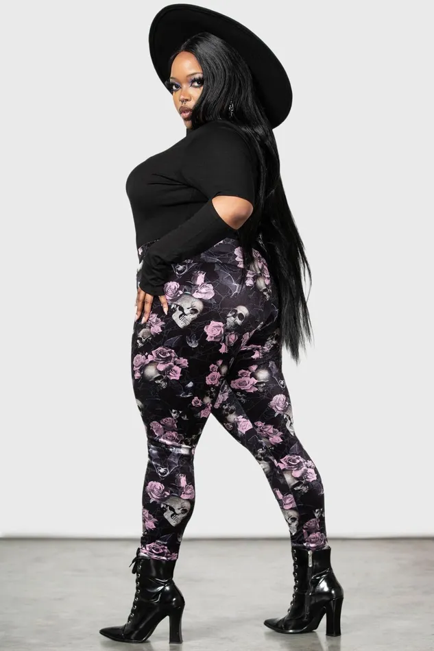 Women Velvet Killstar Hematite Leggings BLACKPINK