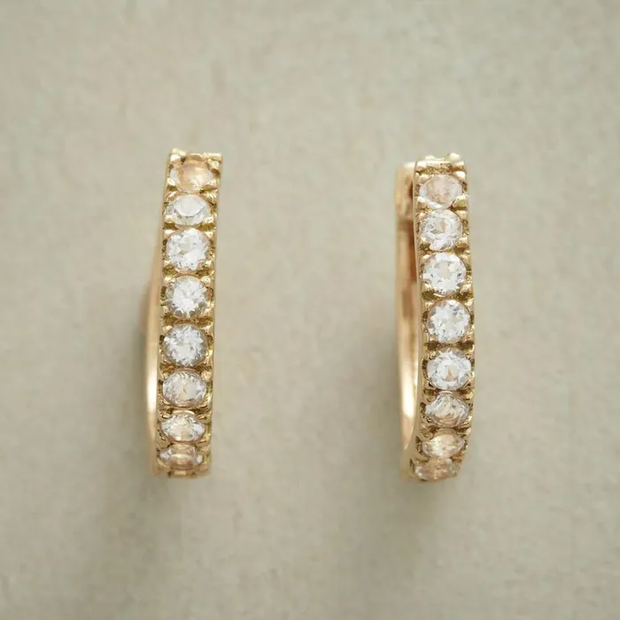 Women White Light Hoops Sundance Catalog Earrings