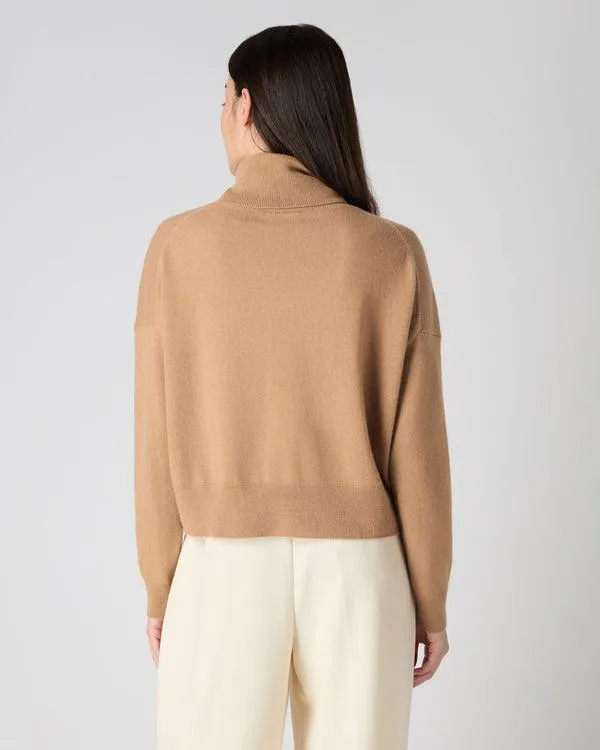 Women Women039s Relaxed Turtle Neck Cashmere SweaterIn Sahara Brown Sahara Brown NPeal Turtle Necks