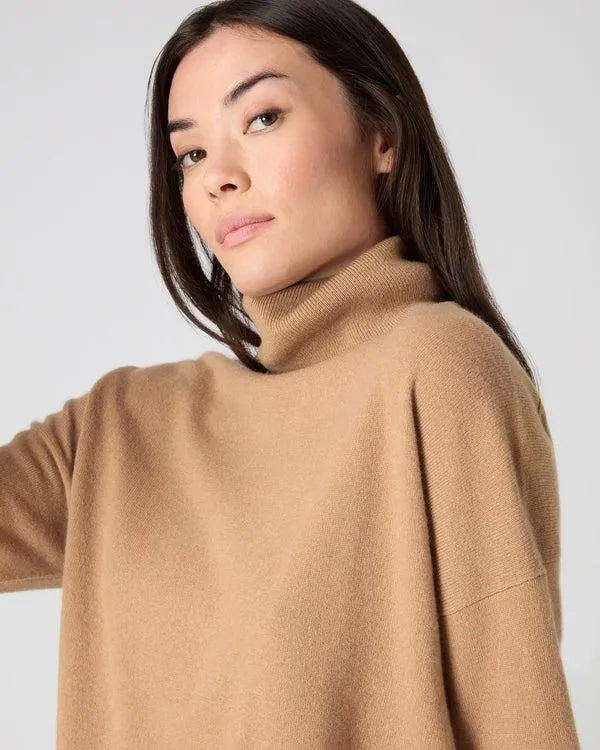 Women Women039s Relaxed Turtle Neck Cashmere SweaterIn Sahara Brown Sahara Brown NPeal Turtle Necks