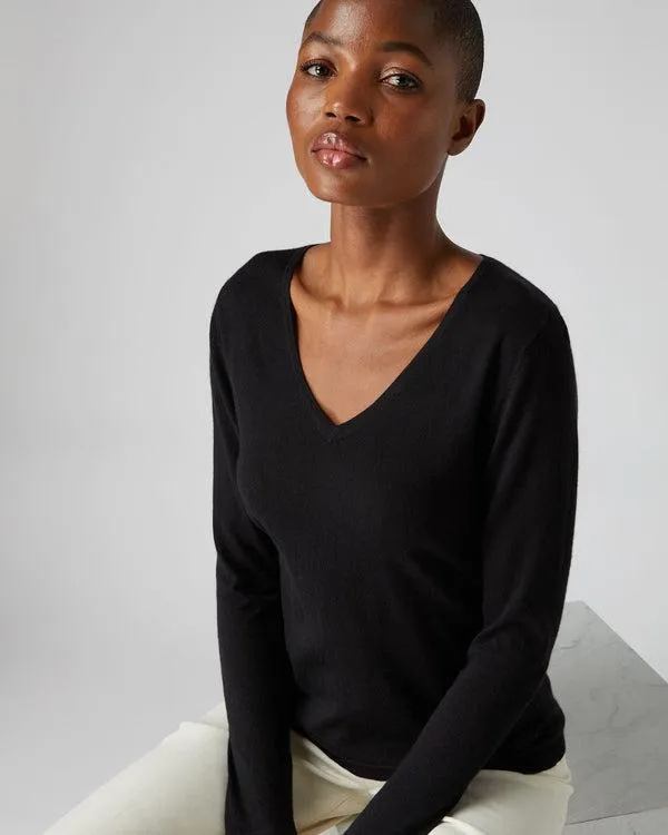 Women Women039s Superfine V Neck Cashmere SweaterIn Black Black NPeal Tops and Tshirts Women Women039s Superfine V Neck Cashmere SweaterIn Black Black NPeal Tops and Tshirts