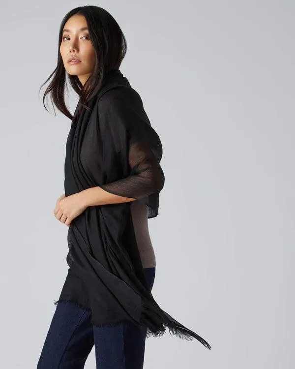 Women Women039s Ultrafine Pashmina Cashmere ShawlIn Black Black NPeal Pashminas Wraps and Shawls