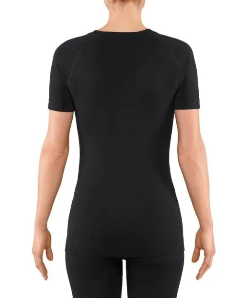 Women Women TShirt WoolTech Light Black FALKE Short Sleeve Shirts