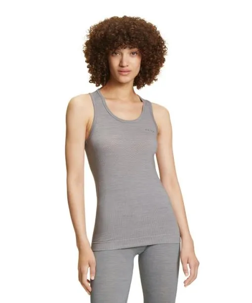 Women Women Tanktop WoolTech Light Grey FALKE Short Sleeve Shirts