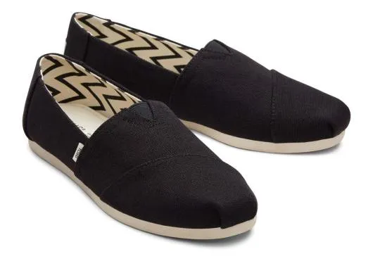 Women WomenAlpargata Black Recycled Cotton Wide Width Black Wide TOMS Alpargatas