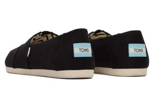 Women WomenAlpargata Black Recycled Cotton Wide Width Black Wide TOMS Alpargatas