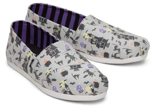 Women WomenAlpargata Glow In The Dark Witches And Cats Grey Glow TOMS Exclusives