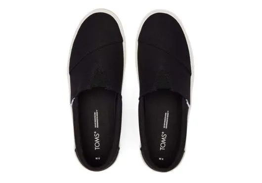 Women WomenFenix Platform Black Daisies TOMS Slip Ons