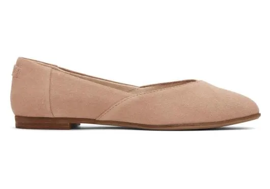 Women WomenJutti Neat Brown Suede Flat Buck Brown TOMS Dress Casual