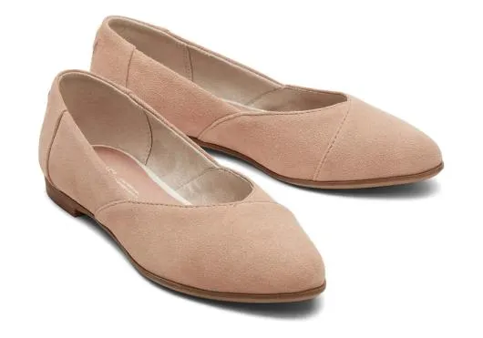 Women WomenJutti Neat Brown Suede Flat Buck Brown TOMS Dress Casual