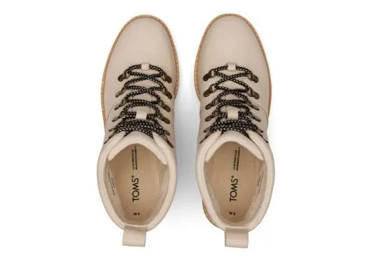 Women WomenMelrose Beige Water Resistant LaceUp Wedge Boot Beige TOMS Boots and Booties