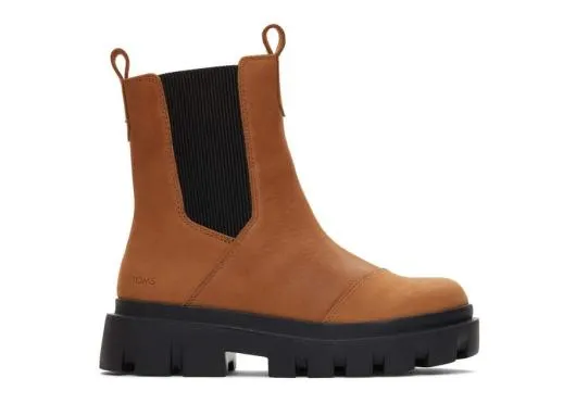 Women WomenRowan Tan Water Resistant Leather Boot Water Resistant Tan TOMS Boots and Booties