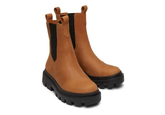 Women WomenRowan Tan Water Resistant Leather Boot Water Resistant Tan TOMS Boots and Booties