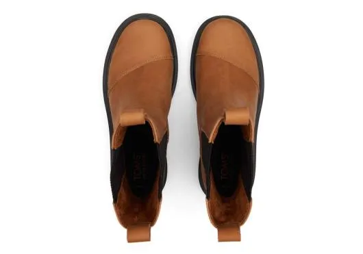 Women WomenRowan Tan Water Resistant Leather Boot Water Resistant Tan TOMS Boots and Booties