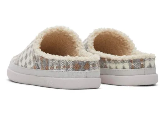 Women WomenSage Grey Plaid Faux Shearling Slipper Shadow TOMS Slippers