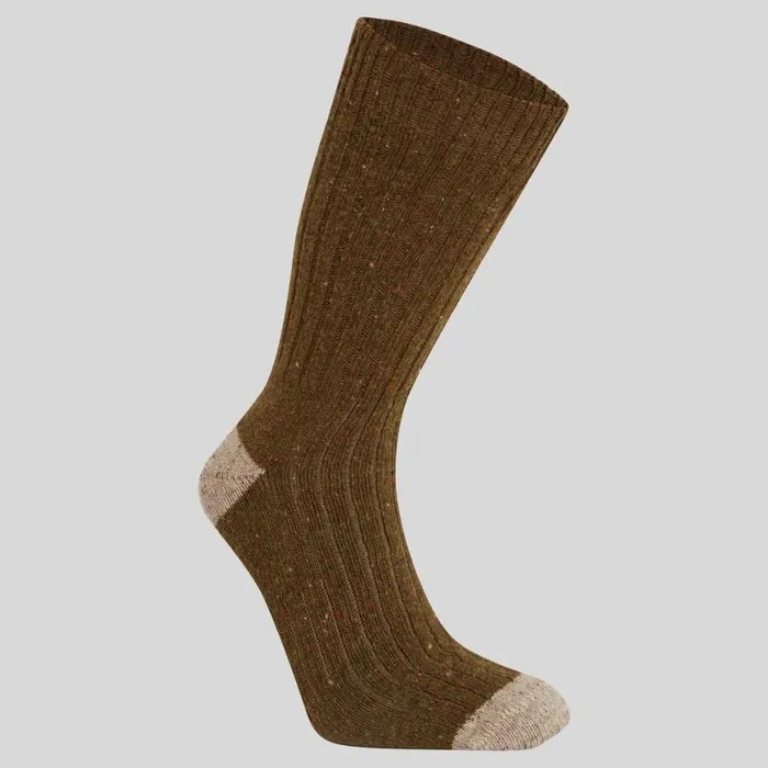 WomensEquipment Socks Craghoppers Torver Walking Sock Dark Moss Beige