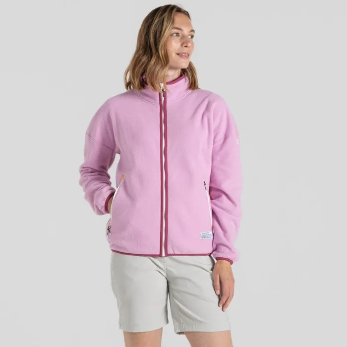 Womens Full Zip Fleece Craghoppers CO2 Renu Full Zip Fleece Pink Lavender