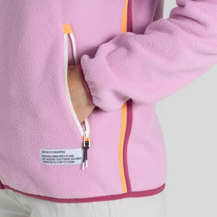 Womens Full Zip Fleece Craghoppers CO2 Renu Full Zip Fleece Pink Lavender Womens Full Zip Fleece Craghoppers CO2 Renu Full Zip Fleece Pink Lavender