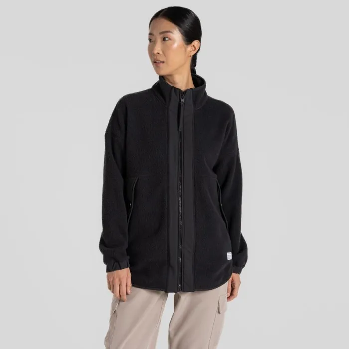Womens Full Zip Fleece Craghoppers CO2 Renu Steppes Insulating Jacket Black