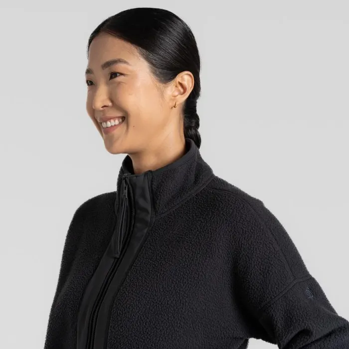 Womens Full Zip Fleece Craghoppers CO2 Renu Steppes Insulating Jacket Black Womens Full Zip Fleece Craghoppers CO2 Renu Steppes Insulating Jacket Black