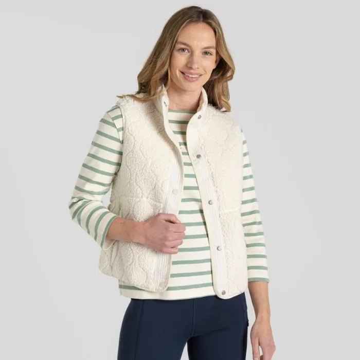 Womens Gilets Craghoppers Dinas Vest Ecru Womens Gilets Craghoppers Dinas Vest Ecru