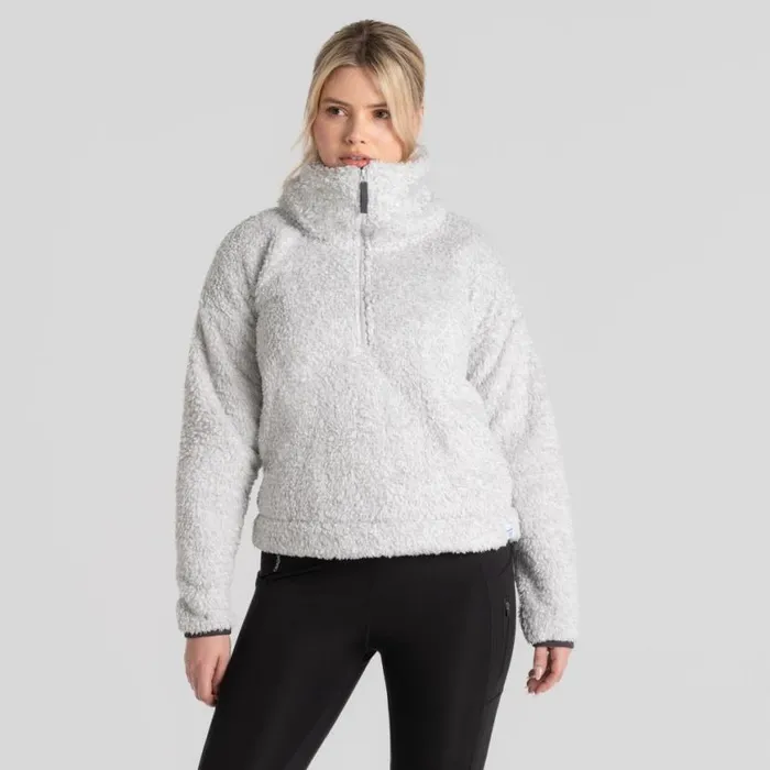 Womens Half Zip Fleece Craghoppers Bronagh Half Zip Fleece Light Grey Marl