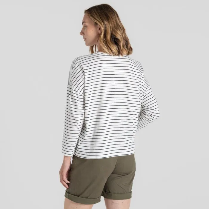 Womens Long Sleeve Craghoppers Kielder Long Sleeved TShirt Blue Navy Stripe Womens Long Sleeve Craghoppers Kielder Long Sleeved TShirt Blue Navy Stripe