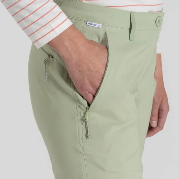 Womens Shorts Craghoppers Stretch Kiwi Pro III Shorts Bud Green Womens Shorts Craghoppers Stretch Kiwi Pro III Shorts Bud Green