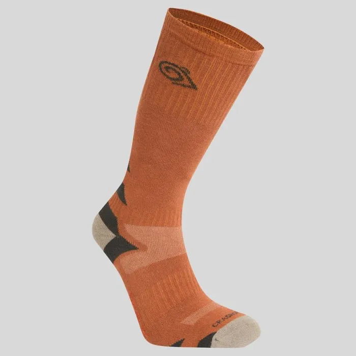 Womens Socks Craghoppers Unisex Insect Repellent Adventure Socks Red Beach Black Pepper