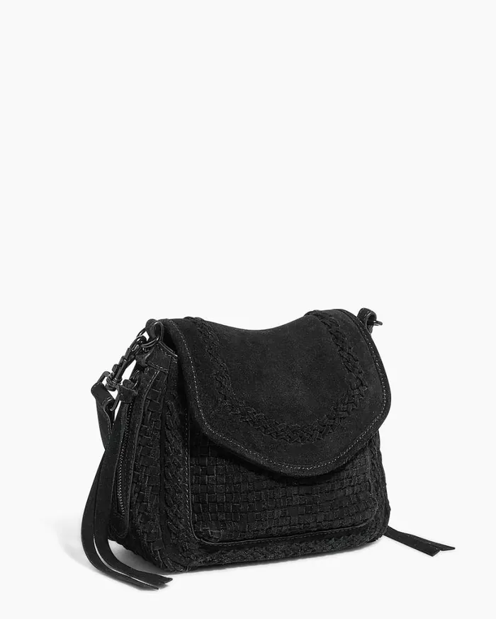 Woven All For Love Mini Crossbody Black Suede Women Aimee Kestenberg Crossbody Bags