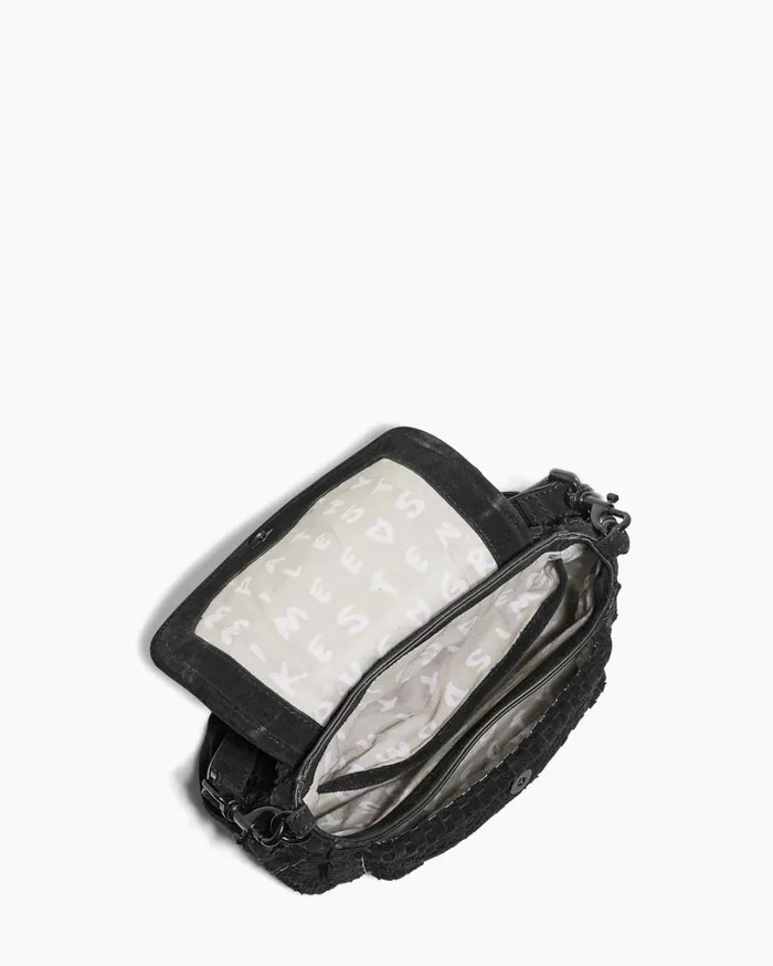 Woven All For Love Mini Crossbody Black Suede Women Aimee Kestenberg Crossbody Bags