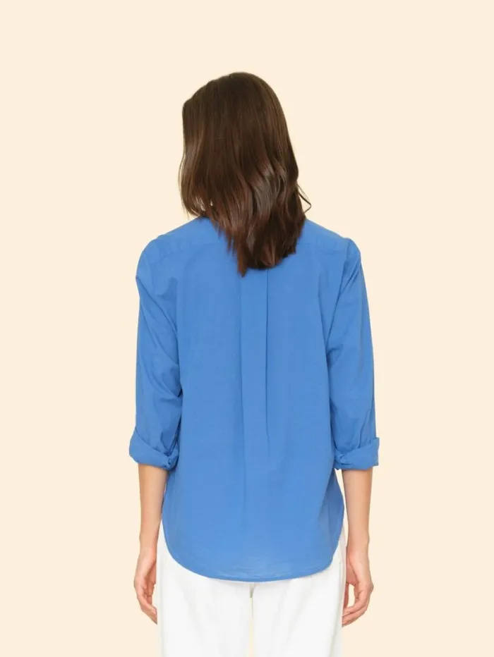 Xirena Deja Vu Blue Quinn Shirt Women Shirts