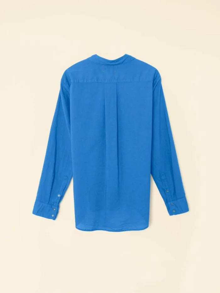 Xirena Deja Vu Blue Quinn Shirt Women Shirts