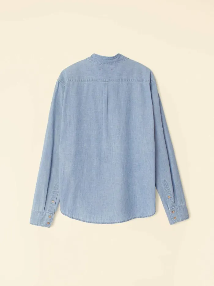 Xirena Dusty Blue Beau Shirt Women Shirts