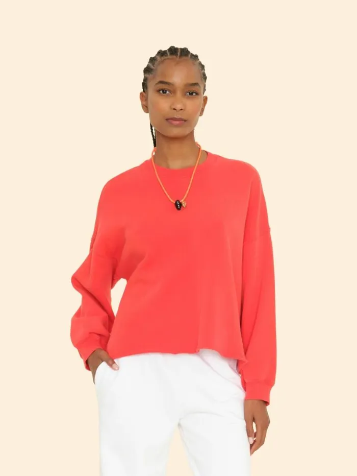 Xirena Jetty Red Honor Sweatshirt Women Sweats and Tees