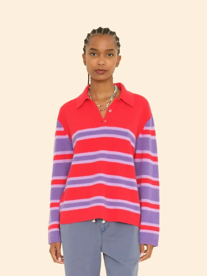 Xirena Red Petals Maude Sweater Women Sweaters and Jackets