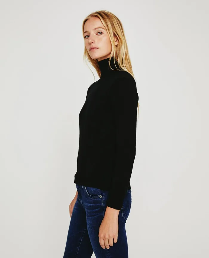 Zuri Turtleneck True Black Women AG Jeans Tops and Shirts Zuri Turtleneck True Black Women AG Jeans Tops and Shirts
