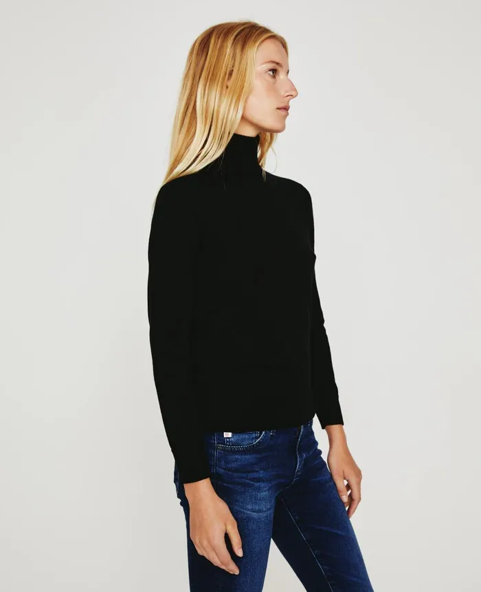 Zuri Turtleneck True Black Women AG Jeans Tops and Shirts Zuri Turtleneck True Black Women AG Jeans Tops and Shirts